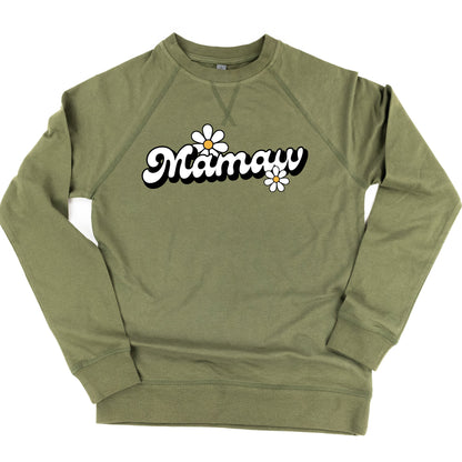 DAISY - MAMAW - w/ Full Daisy on Back - Lightweight Pullover Sweater