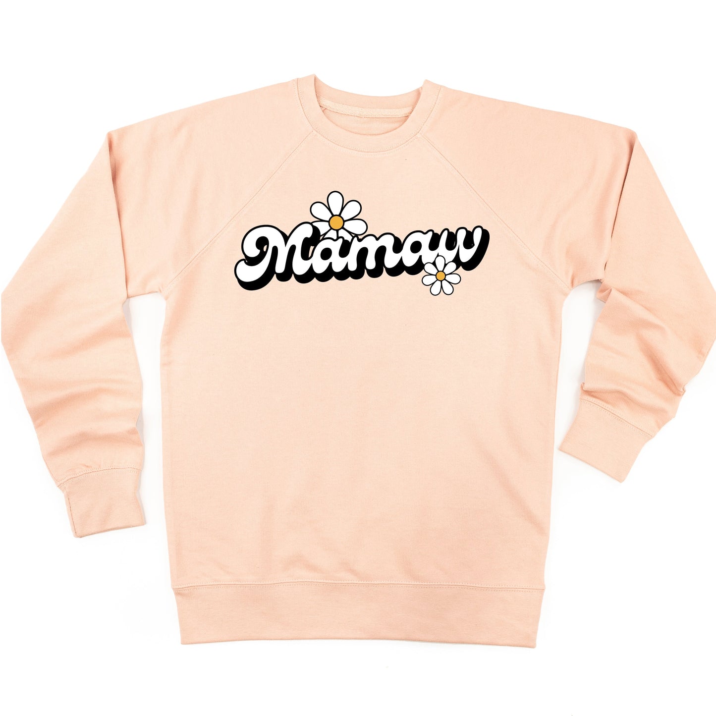 DAISY - MAMAW - w/ Full Daisy on Back - Lightweight Pullover Sweater