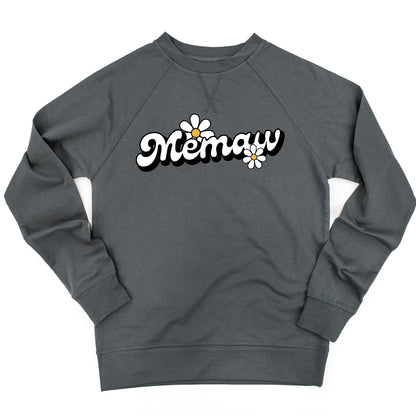 DAISY - MEMAW - w/ Full Daisy on Back - Lightweight Pullover Sweater