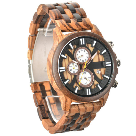 Wooden Style Men's Watch