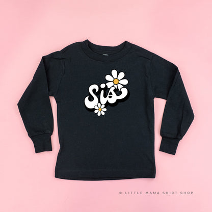 DAISY - SIS - w/ Full Daisy on Back - Long Sleeve Child Shirt