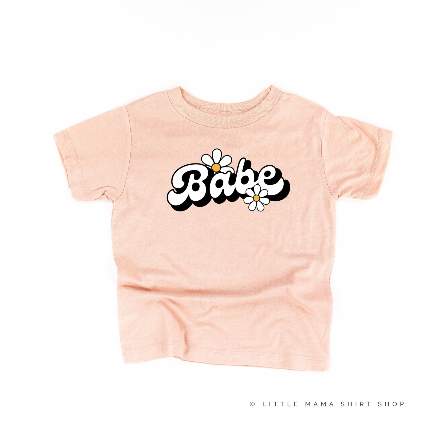 DAISY - BABE - w/ Full Daisy on Back - Short Sleeve Child Shirt