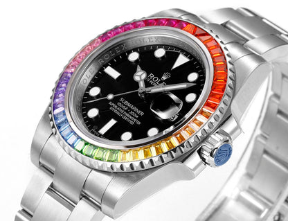 Black Dial - Rainbow 904L Steel - 41mm