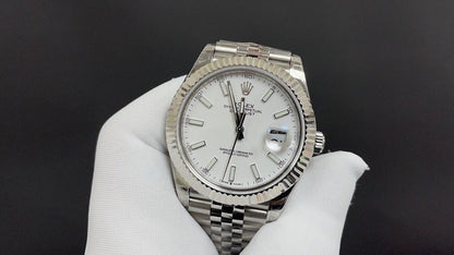 DATE-Steel and white gold-41mm Watch