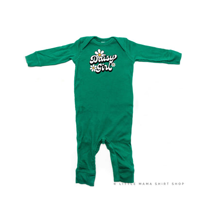 DAISY GIRL - w/ Full Daisy on Back - One Piece Baby Sleeper