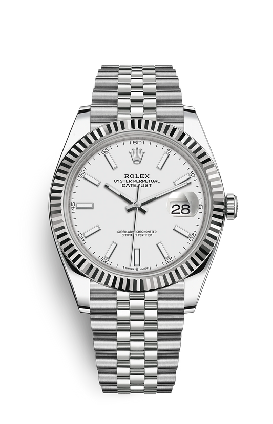 DATE-Steel and white gold-41mm Watch