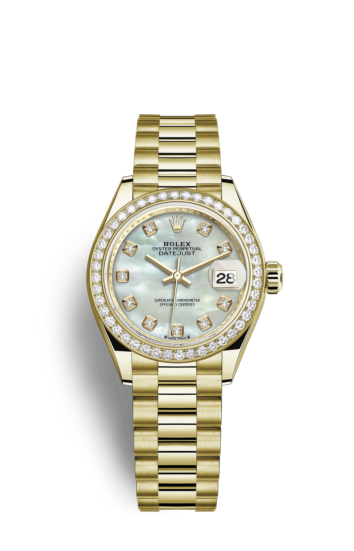 LADY-DATE-Yellow gold and diamonds-31mm Watch