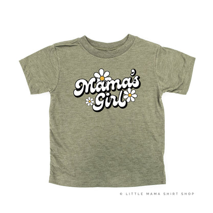 DAISY - MAMA'S GIRL - w/ Full Daisy on Back - Short Sleeve Child Shirt