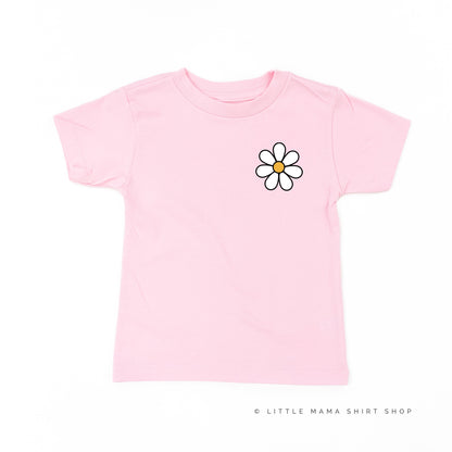 Pocket Daisy on Front w/ Have a Great Daysy on Back - Short Sleeve Child Shirt