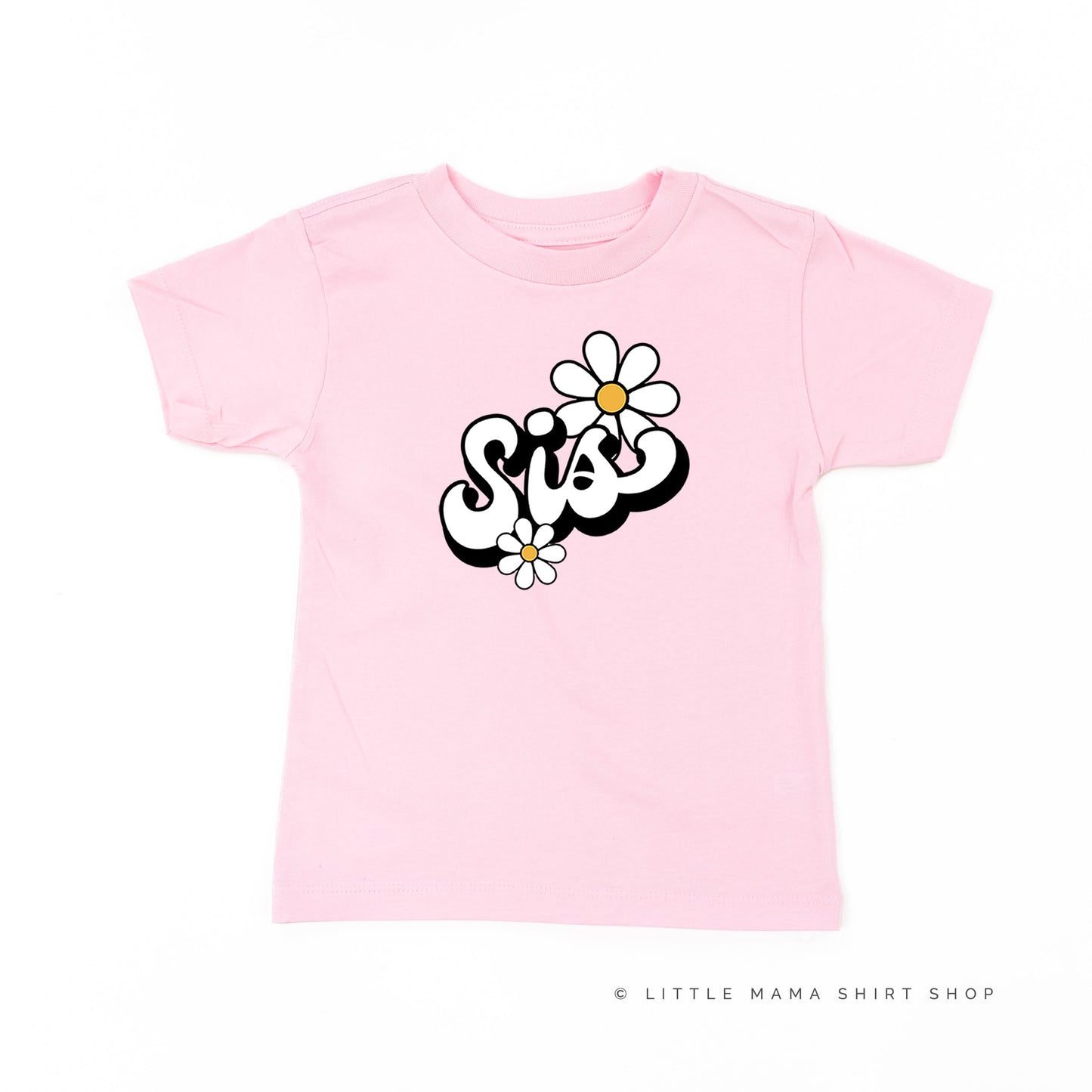 DAISY - SIS - w/ Full Daisy on Back - Short Sleeve Child Shirt