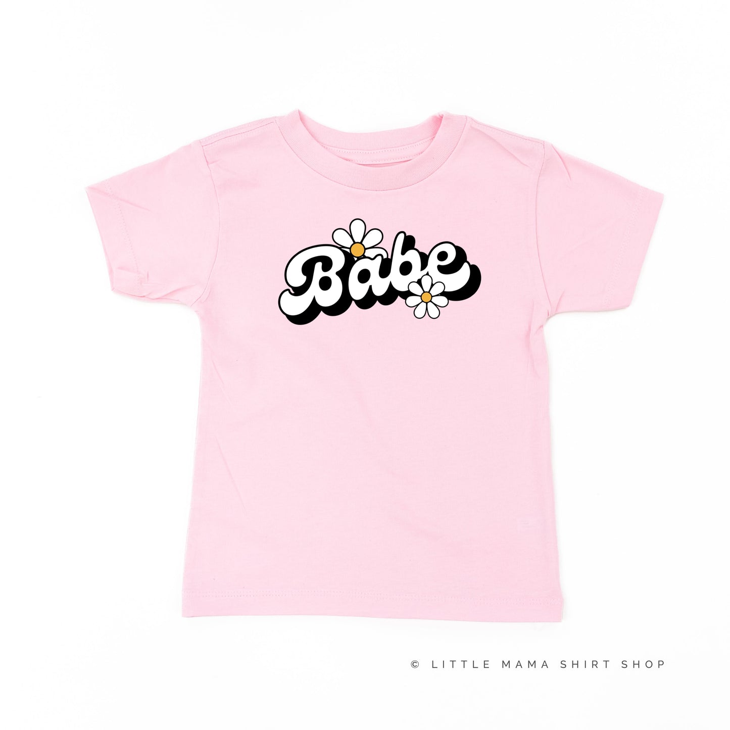 DAISY - BABE - w/ Full Daisy on Back - Short Sleeve Child Shirt