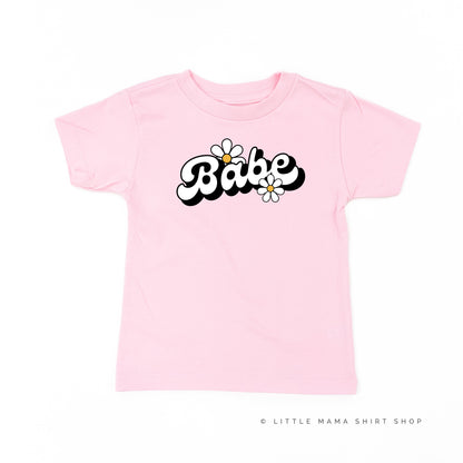 DAISY - BABE - w/ Full Daisy on Back - Short Sleeve Child Shirt