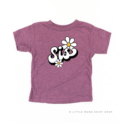 DAISY - SIS - w/ Full Daisy on Back - Short Sleeve Child Shirt