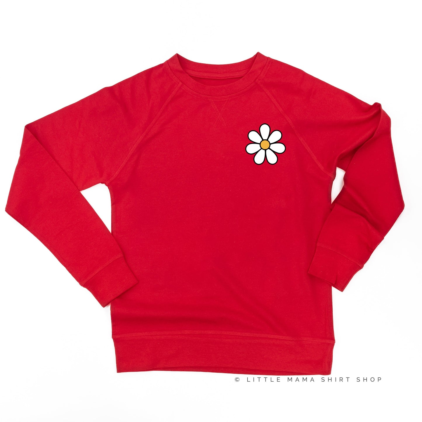 Pocket Daisy on Front w/ Have a Great Daysy on Back - Lightweight Pullover Sweater