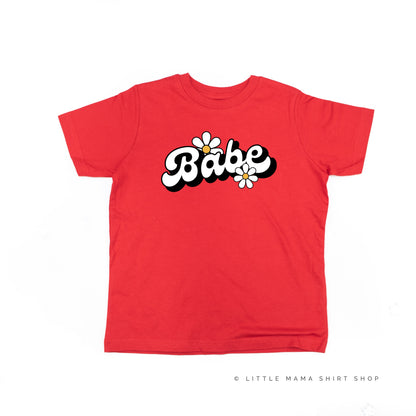 DAISY - BABE - w/ Full Daisy on Back - Short Sleeve Child Shirt