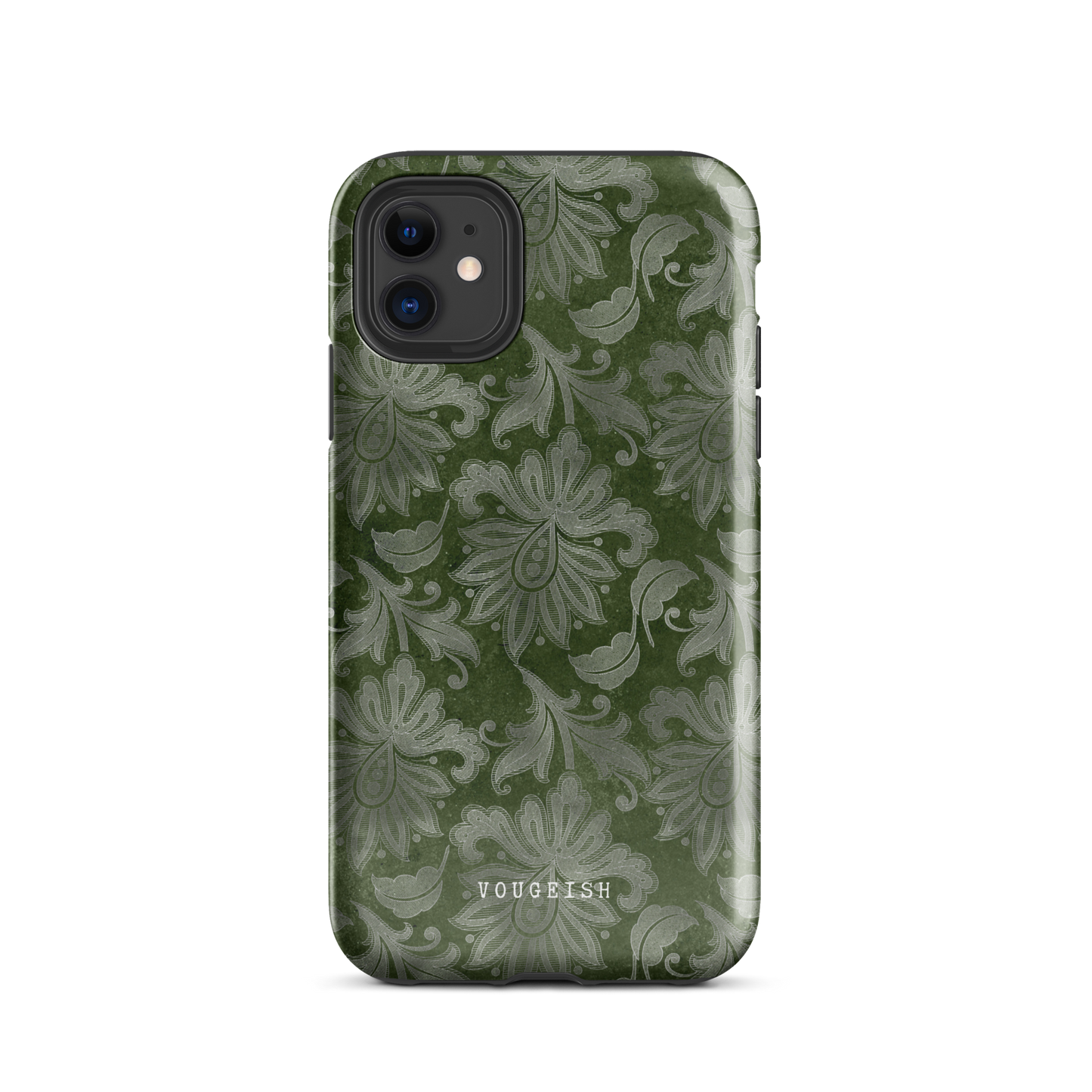 Dark Green Paisley | Protective Phone Case