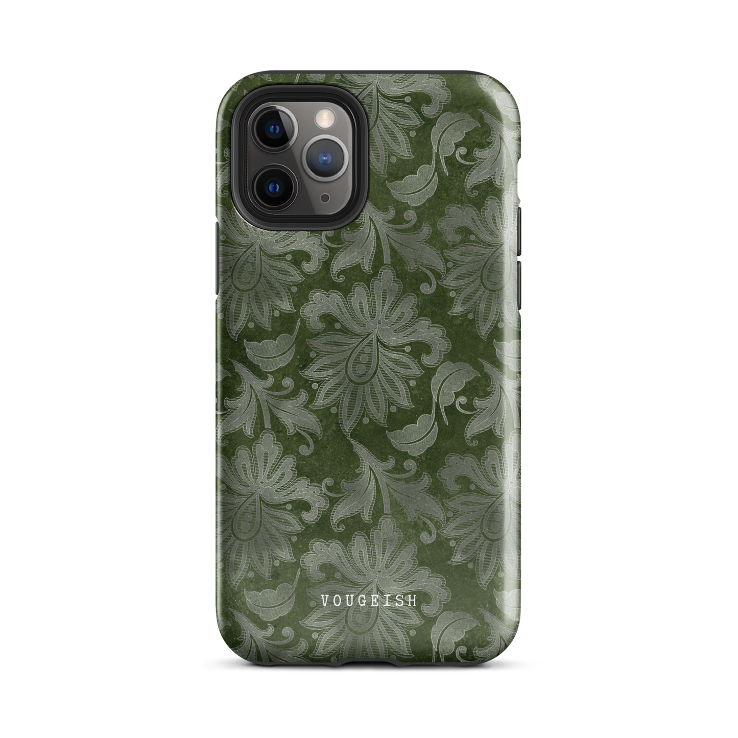 Dark Green Paisley | Protective Phone Case