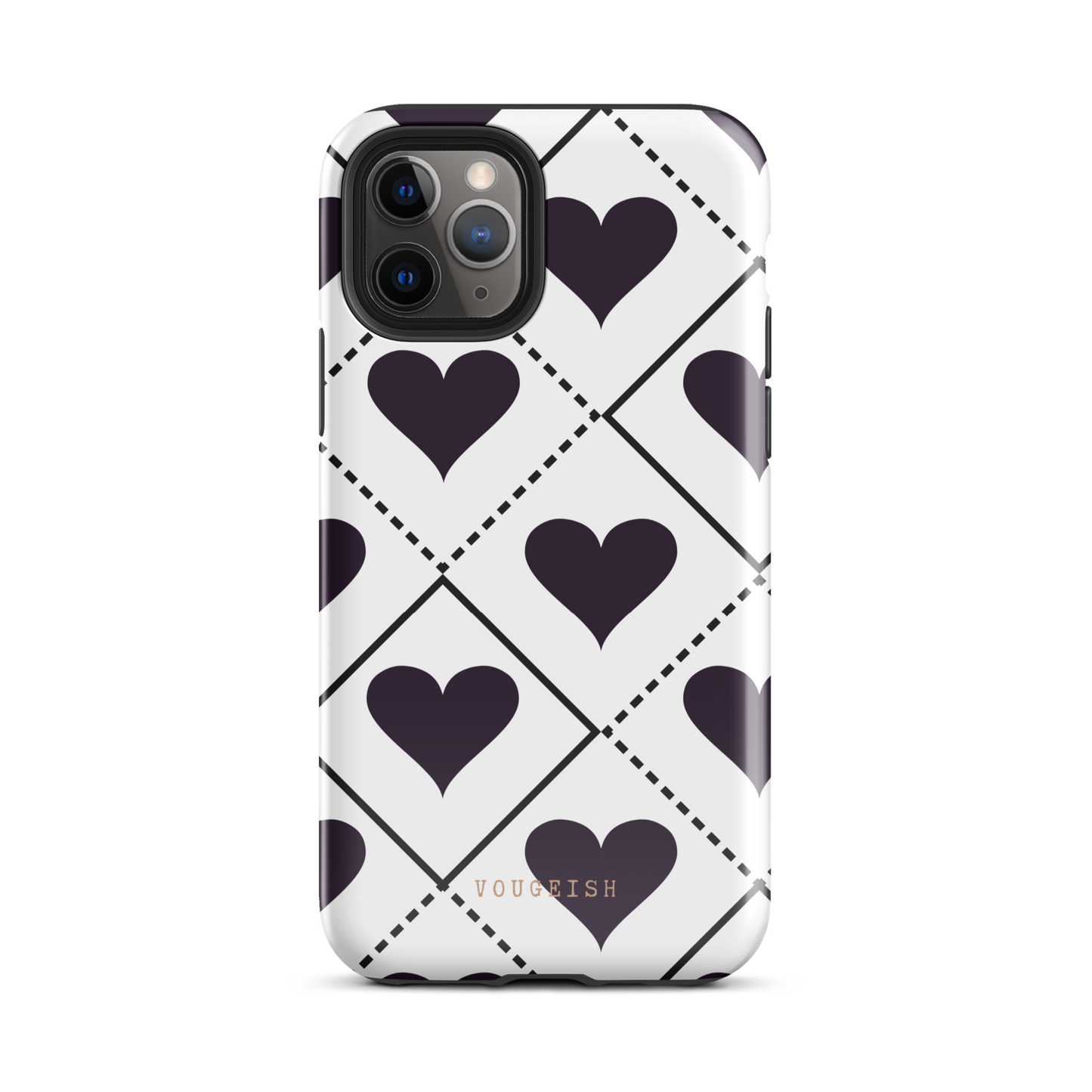 Black Heartbeat Protective Phone Case