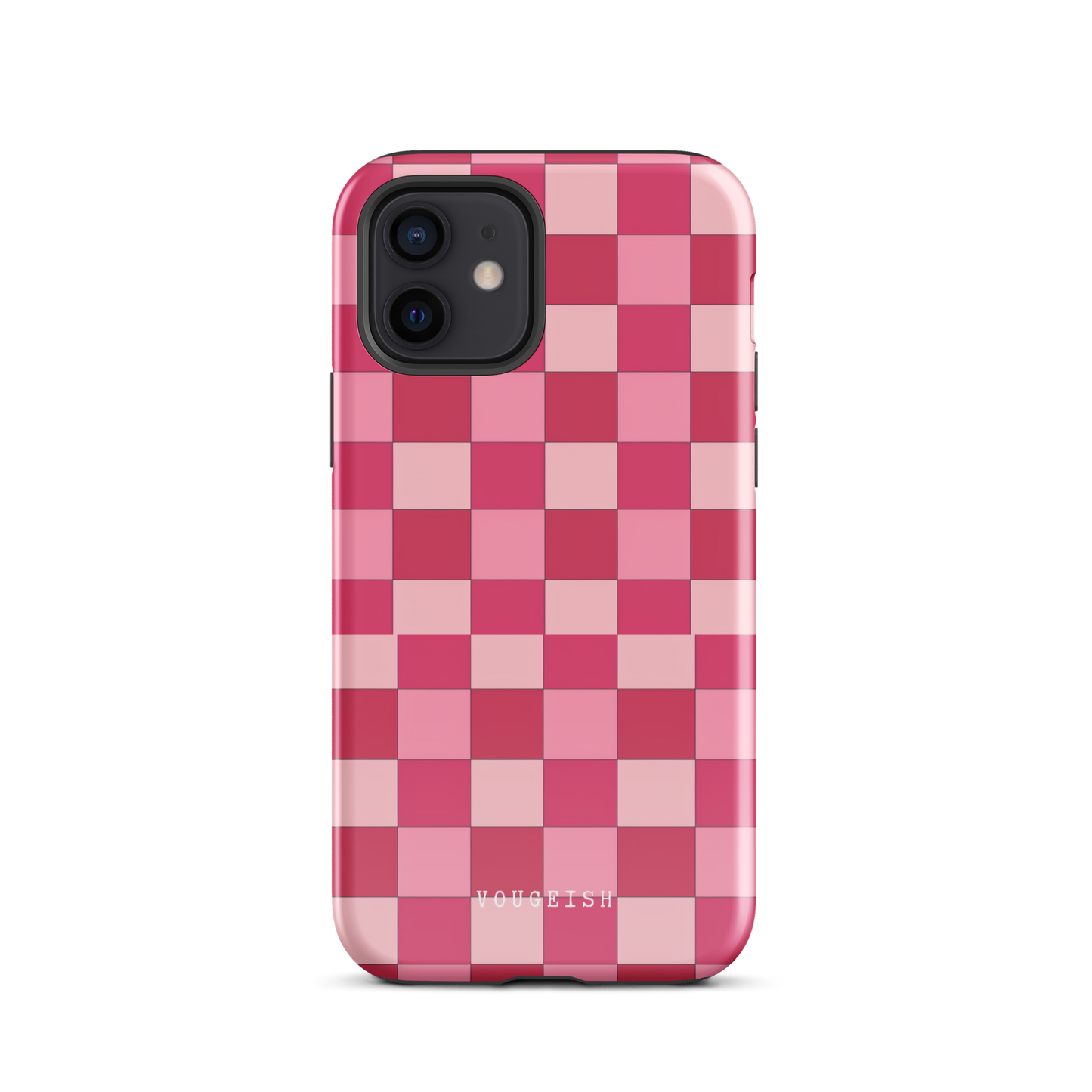 Cherry Checkmate Elegance | Protective Phone Case