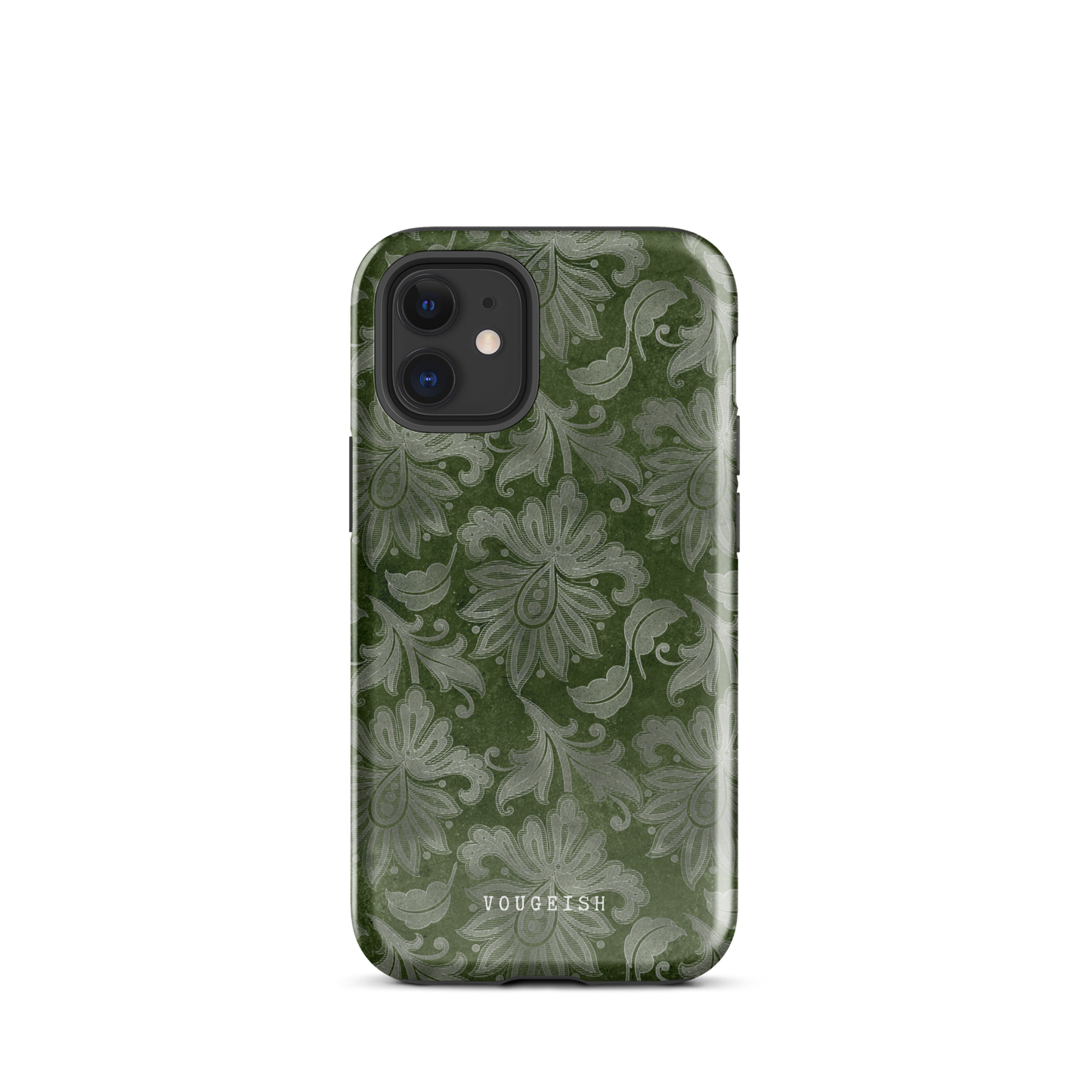 Dark Green Paisley | Protective Phone Case