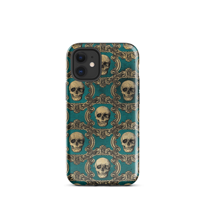 Golden Swirls and Skulls | Protective Phone Case