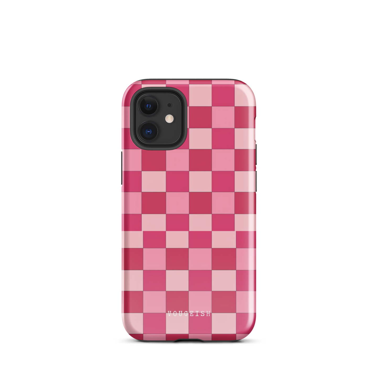 Cherry Checkmate Elegance | Protective Phone Case