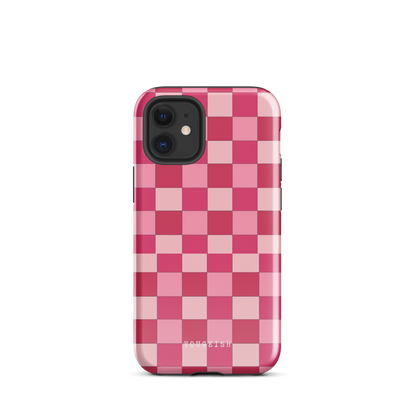 Cherry Checkmate Elegance | Protective Phone Case