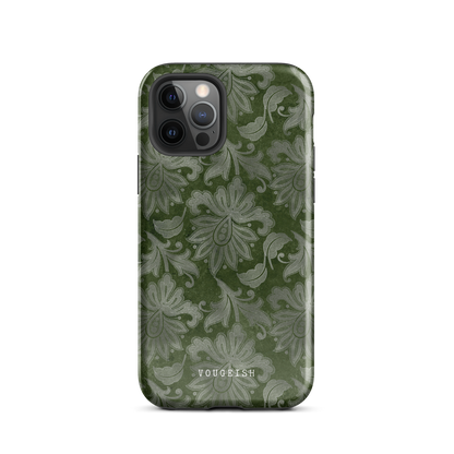 Dark Green Paisley | Protective Phone Case