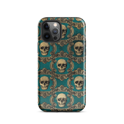 Golden Swirls and Skulls | Protective Phone Case