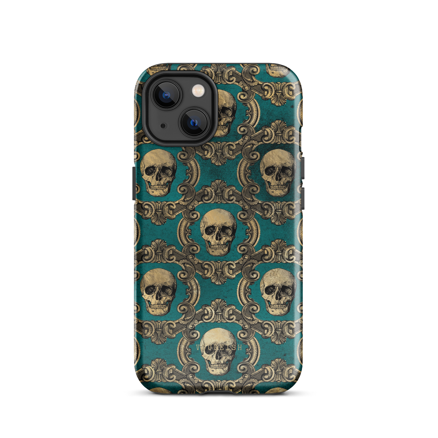 Golden Swirls and Skulls | Protective Phone Case