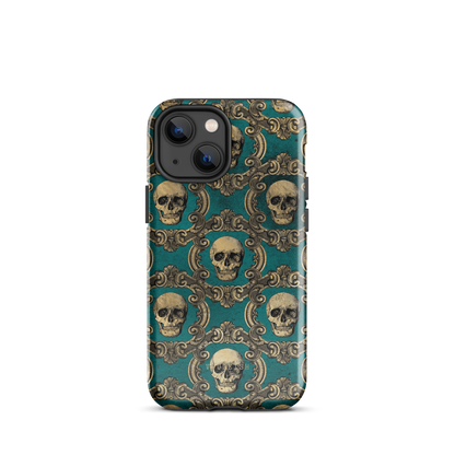 Golden Swirls and Skulls | Protective Phone Case