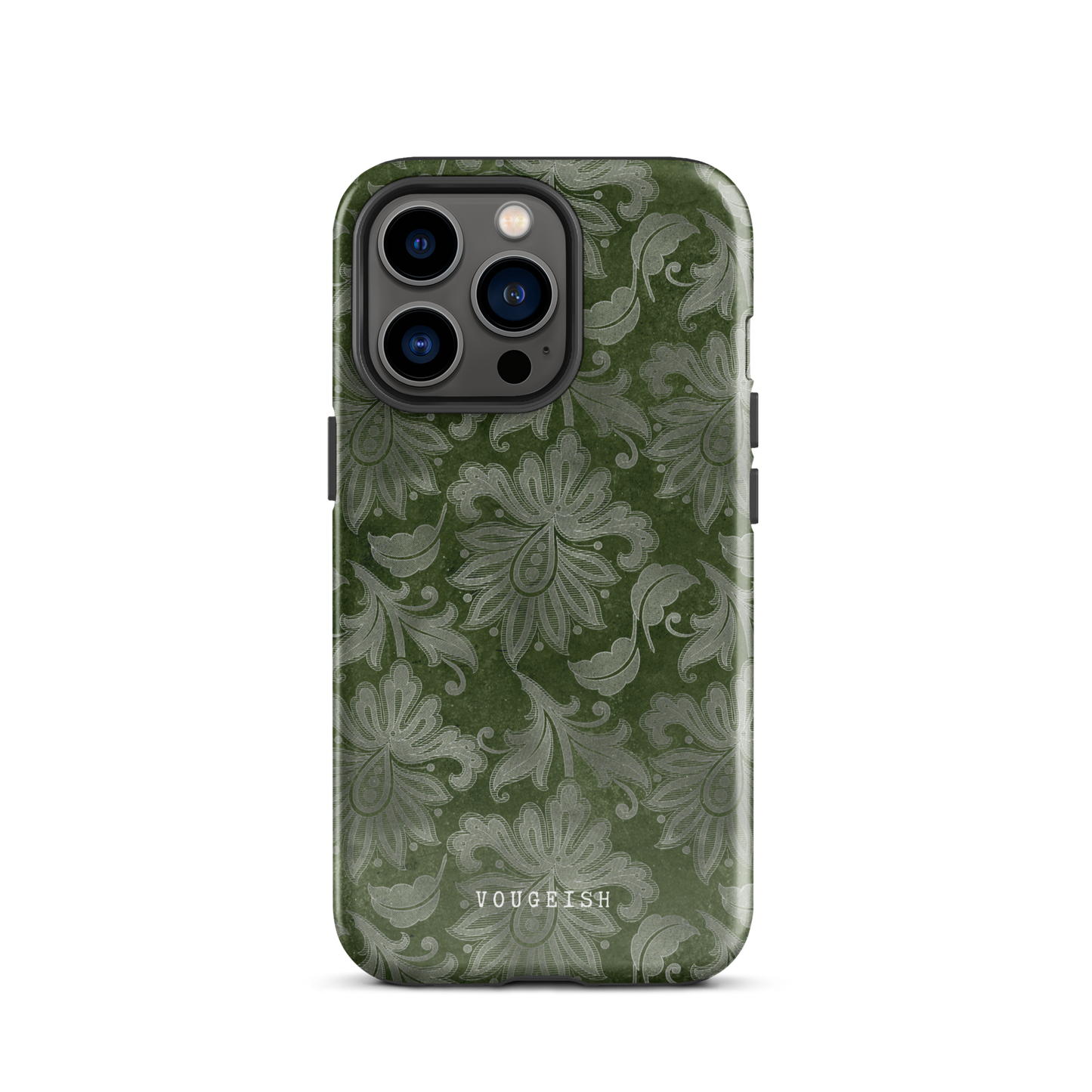 Dark Green Paisley | Protective Phone Case