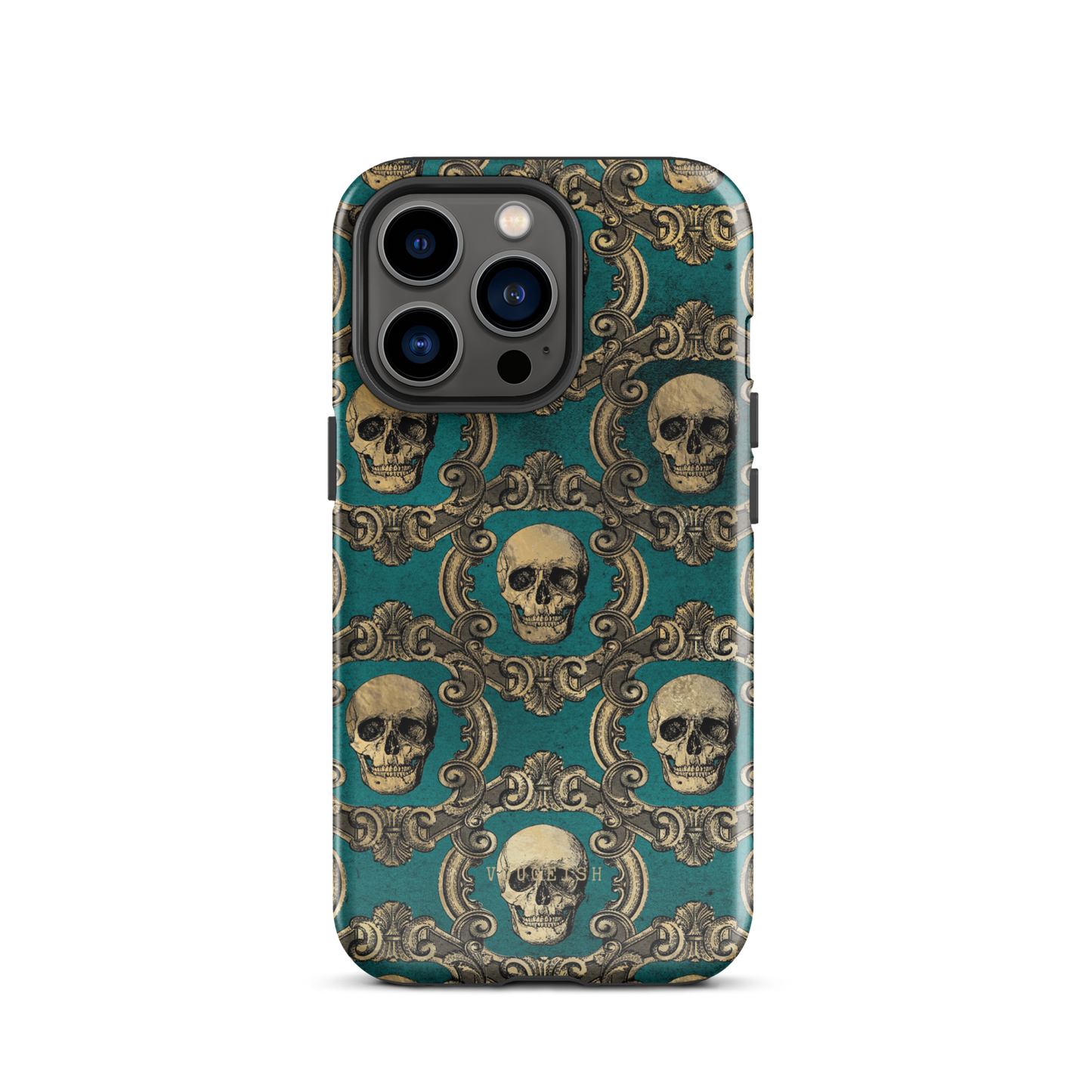 Golden Swirls and Skulls | Protective Phone Case