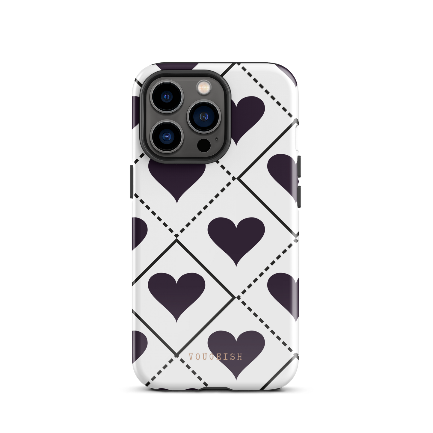 Black Heartbeat Protective Phone Case