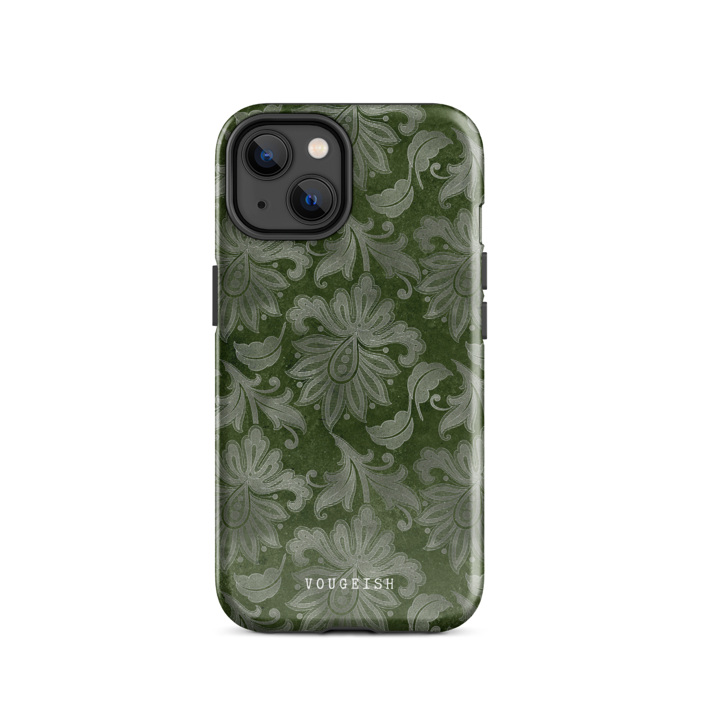 Dark Green Paisley | Protective Phone Case