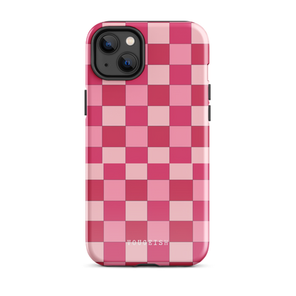 Cherry Checkmate Elegance | Protective Phone Case