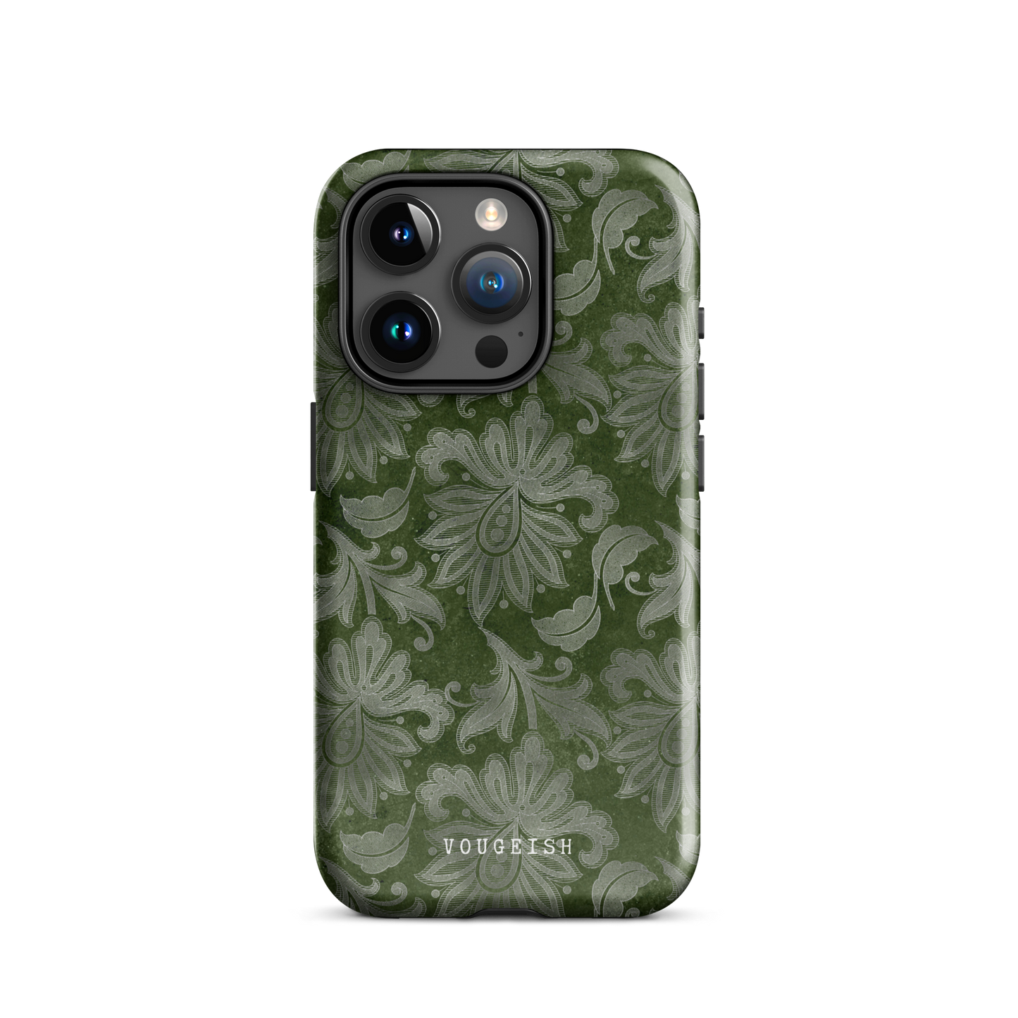 Dark Green Paisley | Protective Phone Case