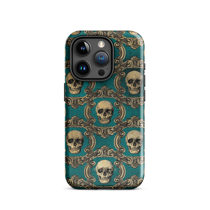 Golden Swirls and Skulls | Protective Phone Case