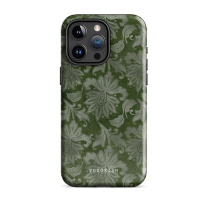 Dark Green Paisley | Protective Phone Case