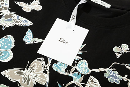 Floral Butterfly Print T shirt