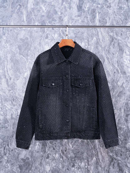 0717 New heavy craft whole pressed drill denim jacket