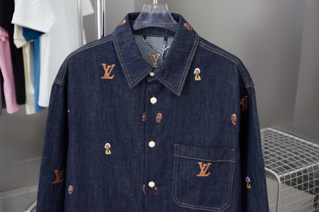 Embroidered Denim Shirt