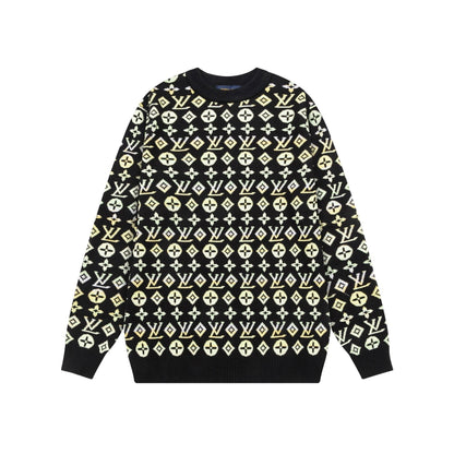 All Over Print Crew Neck Sweater