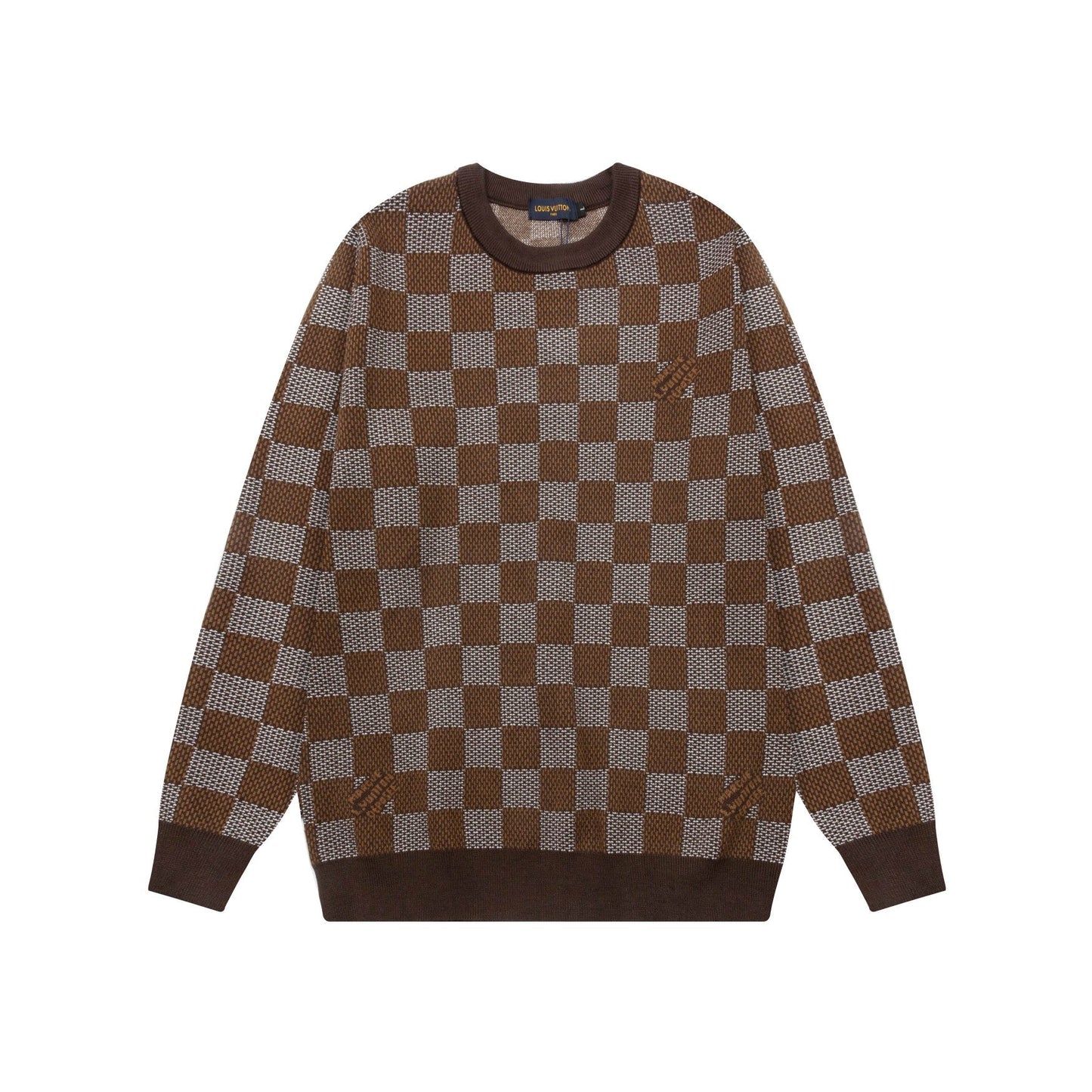 Checkerboard Jacquard Sweater