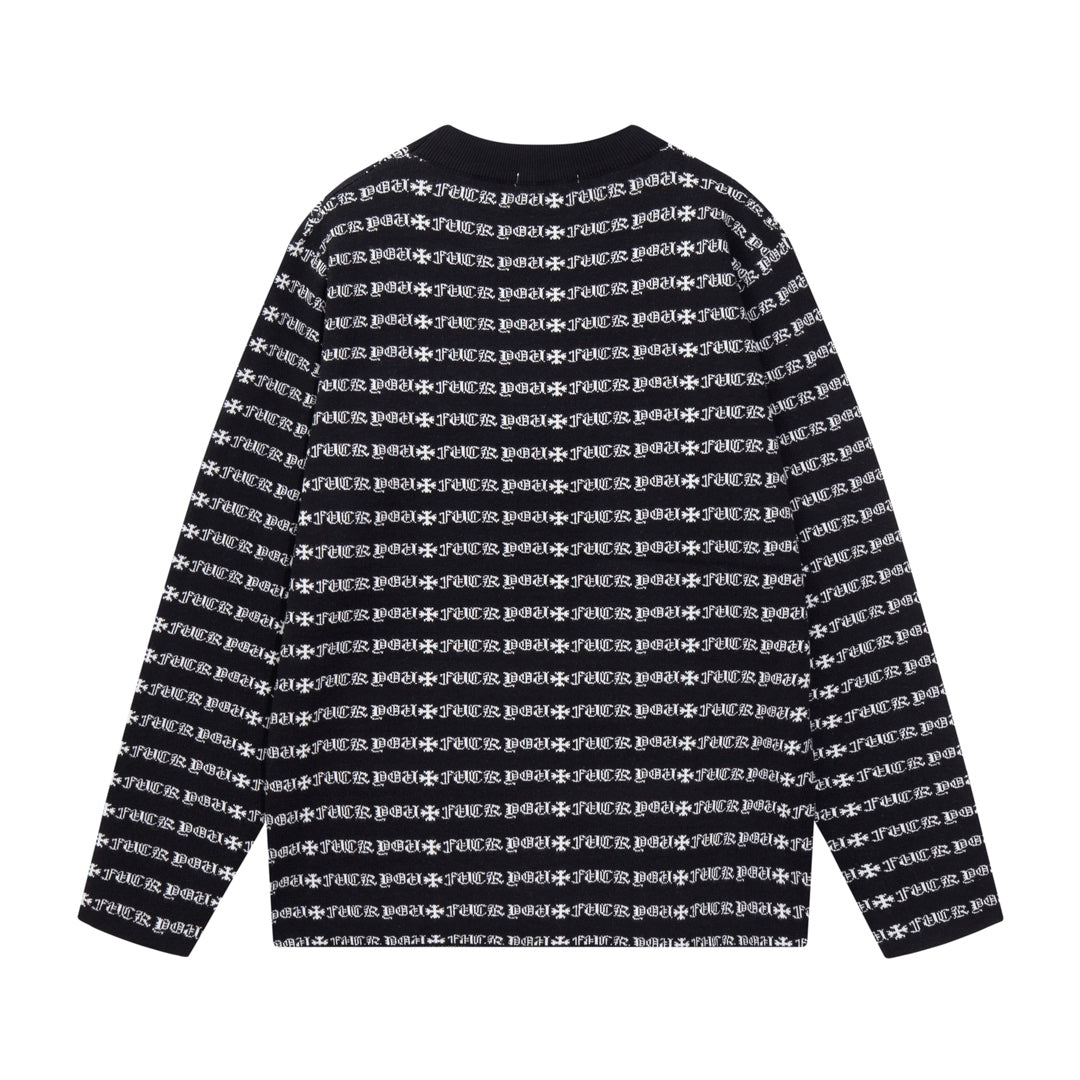 Printed wool sweater