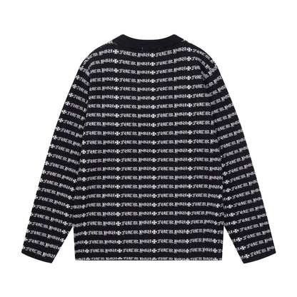 Printed wool sweater