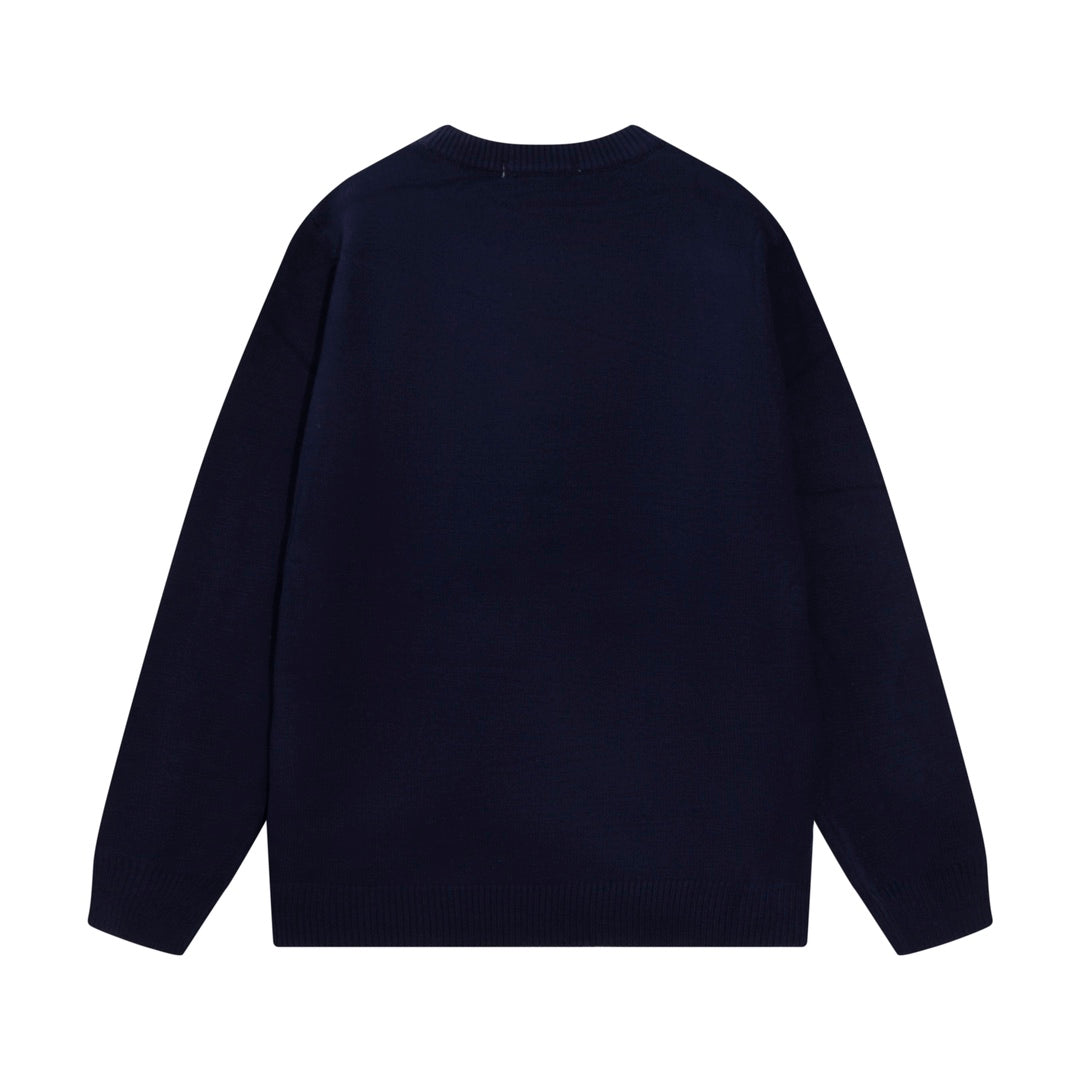 Blurred lettering logo wool sweater