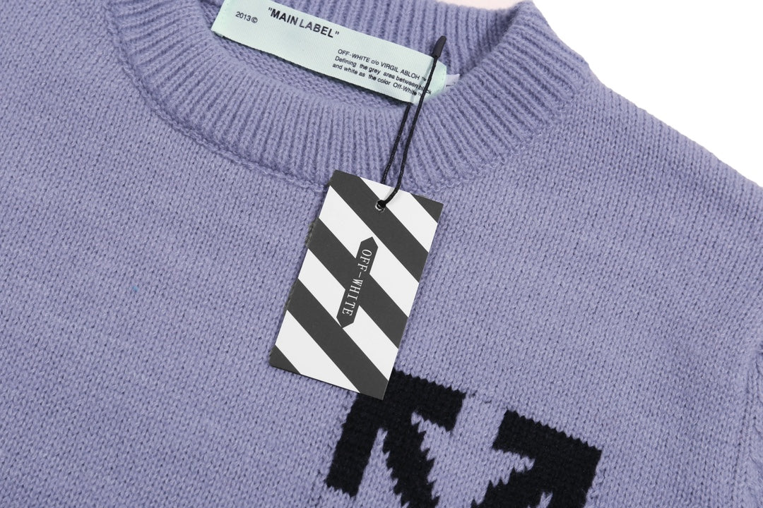 New logo jacquard wool sweater