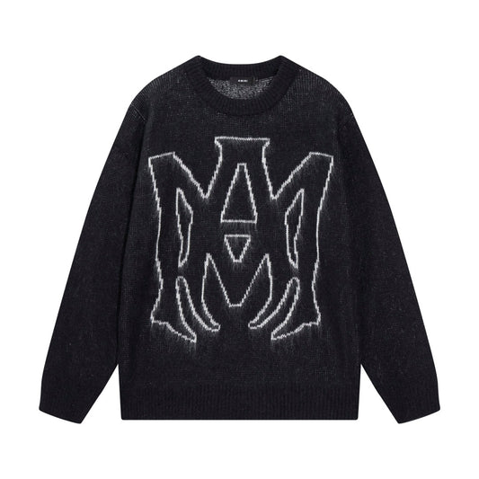 New style collar personalized logo chest patch sweater