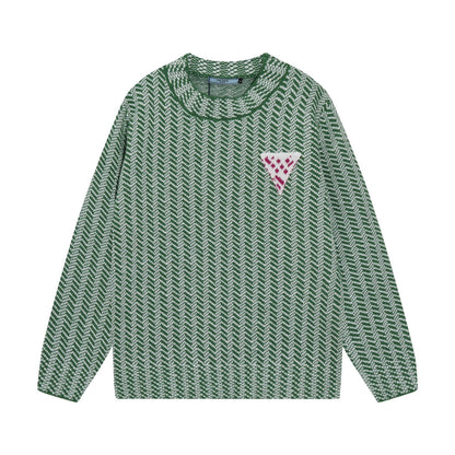 Triangle Logo Jacquard Sweater